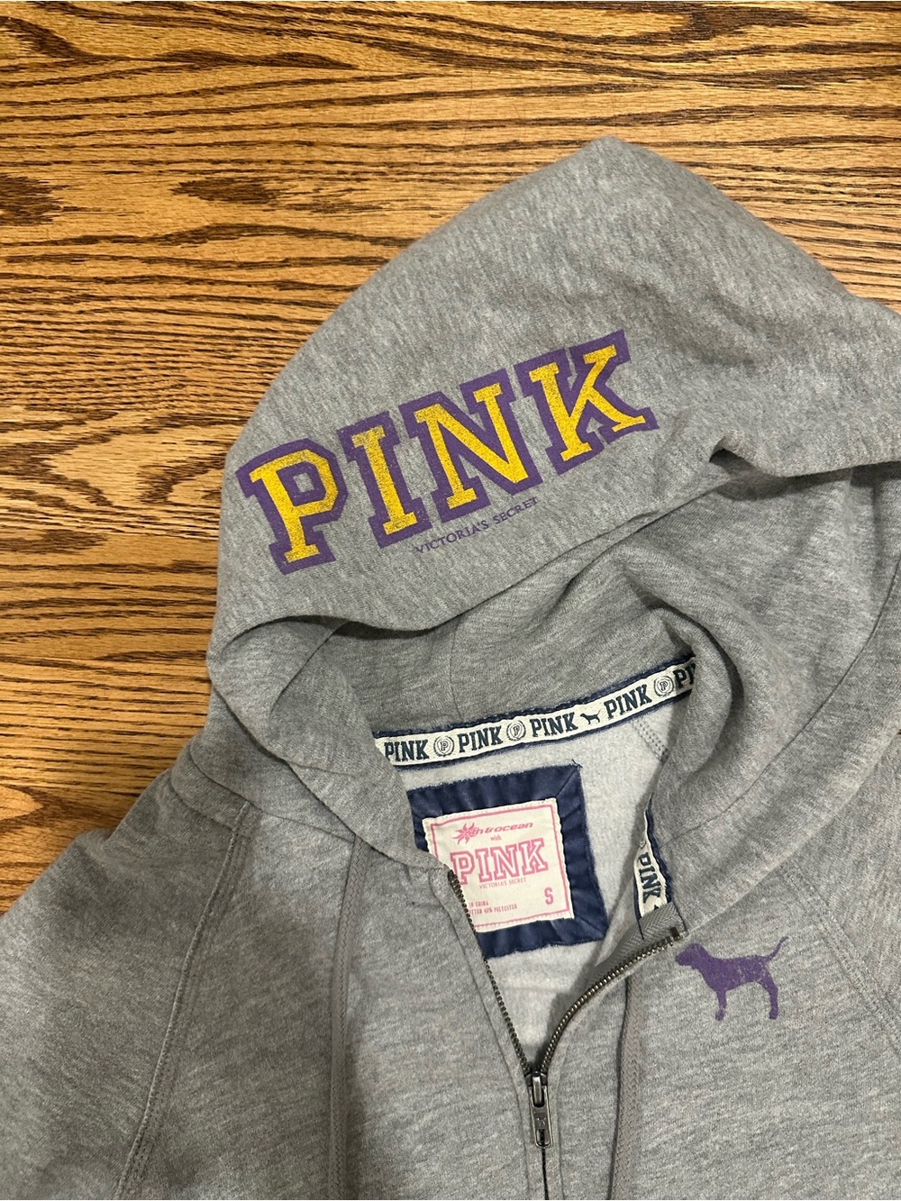 Victorias Secret PINK LSU Zip Up Hoodie - Picture 4 of 8